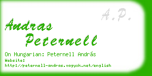 andras peternell business card